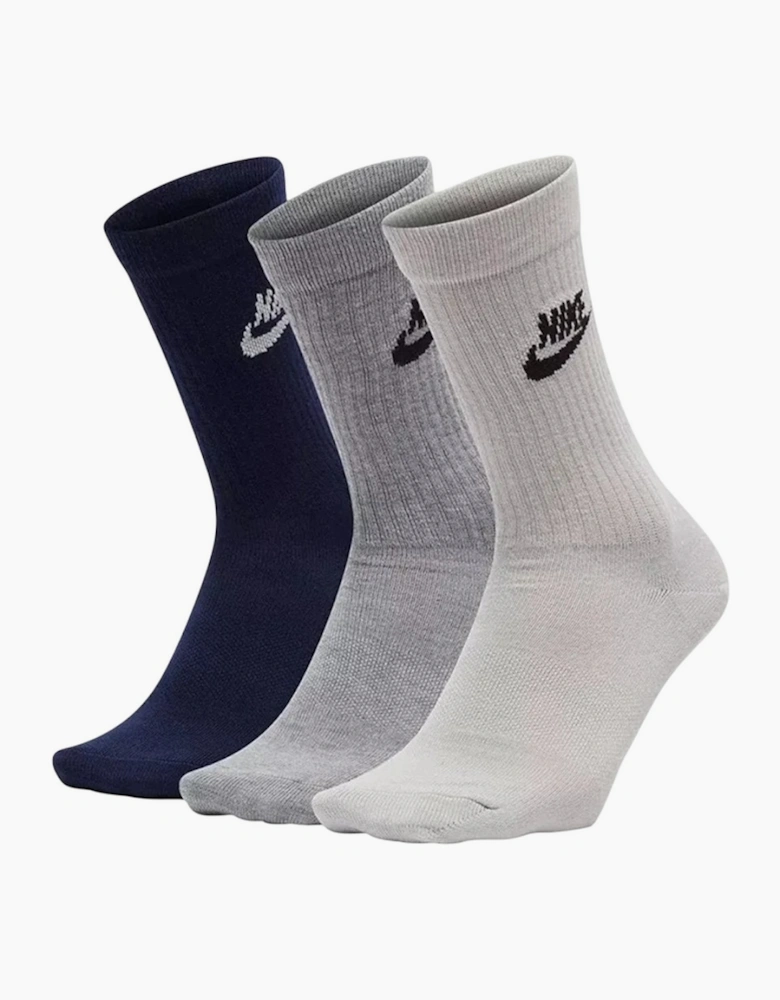 Unisex Adult Essentials Everyday Socks Set (Pack of 3)