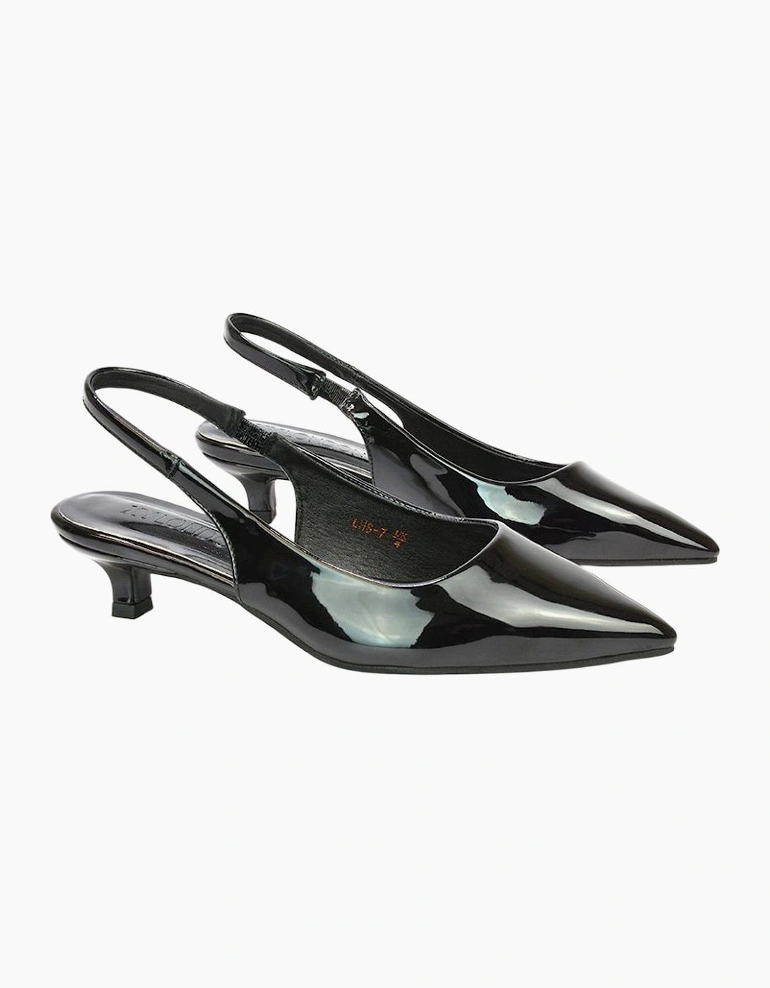 Womens/Ladies Jenny Sling Back Kitten Heel Pumps