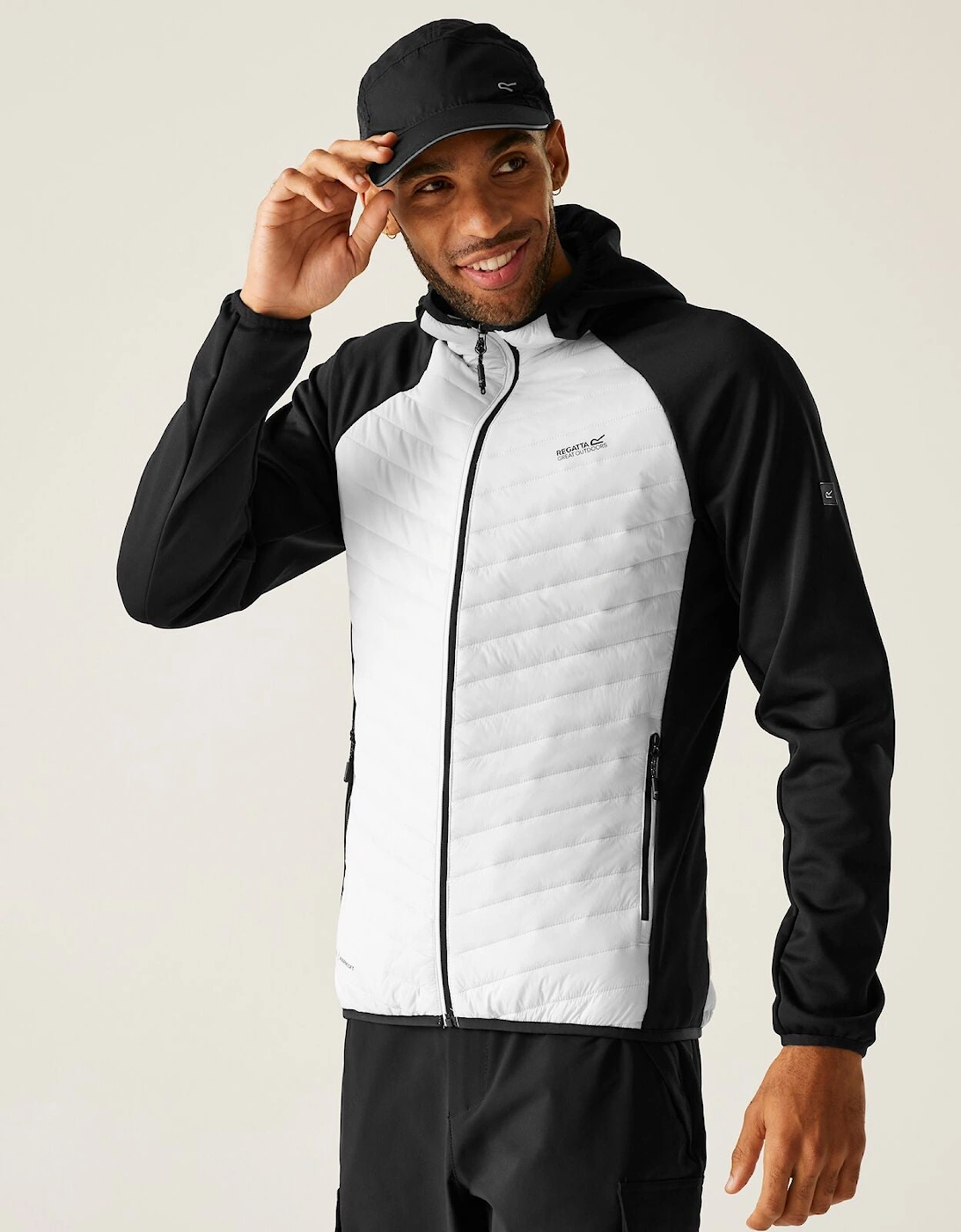 Mens Andreson Hybrid Hooded Padded Jacket, 2 of 1