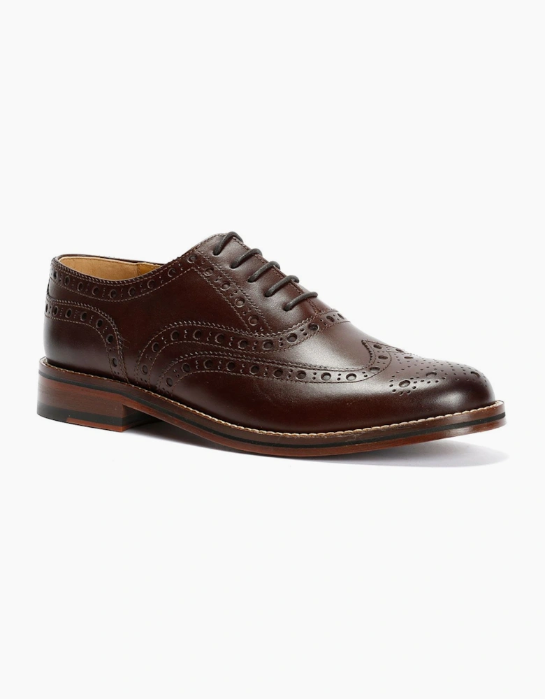 Chapman & Moore Oxford Brogue Leather Men's Mahogany Shoes