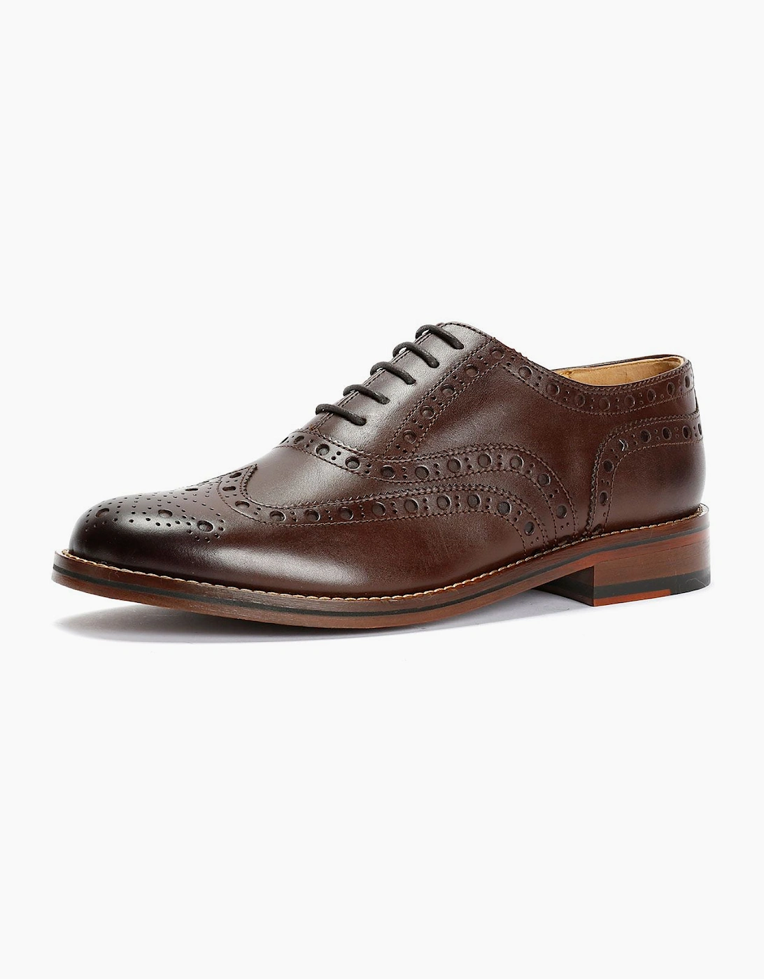 Chapman & Moore Oxford Brogue Leather Men's Mahogany Shoes