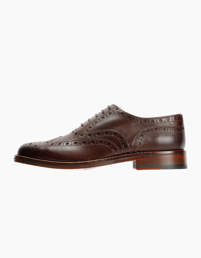 Chapman & Moore Oxford Brogue Leather Men's Mahogany Shoes