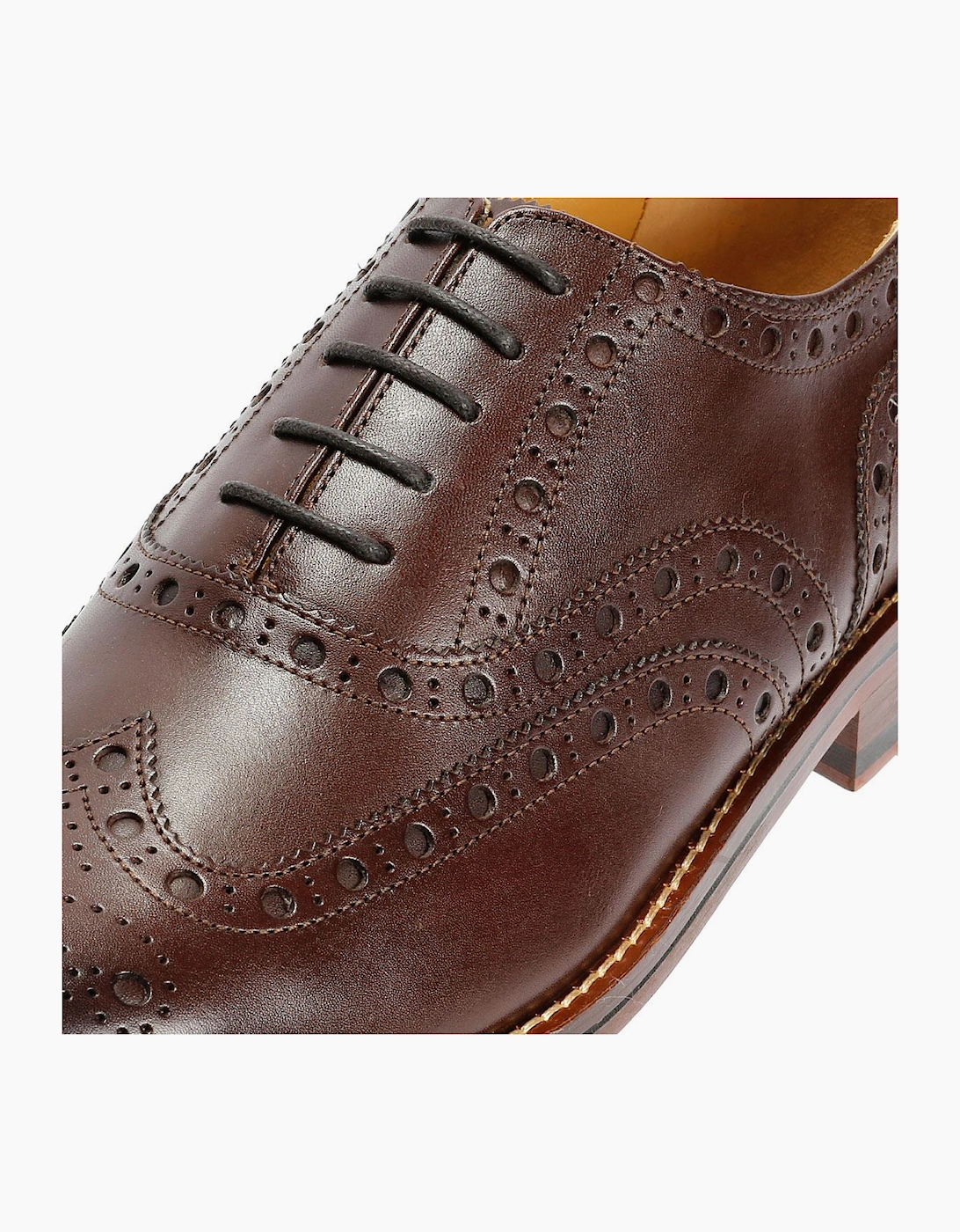 Chapman & Moore Oxford Brogue Leather Men's Mahogany Shoes