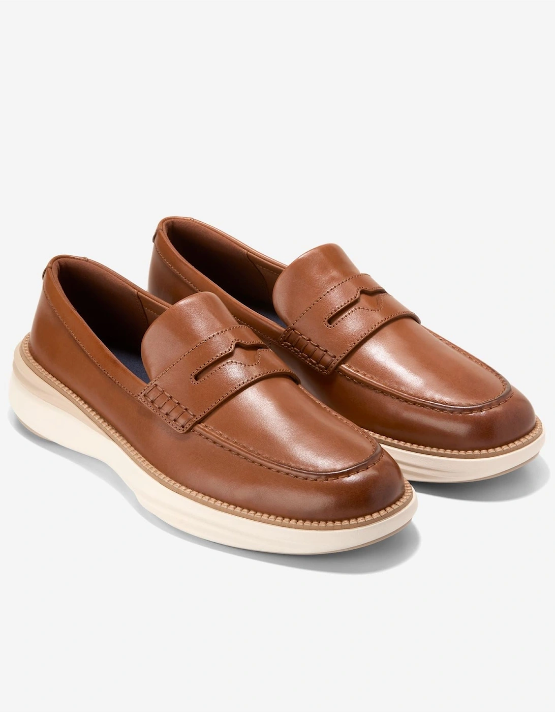 ØriginalGrand Horizon Leather Men's Tan Penny Loafers, 7 of 6