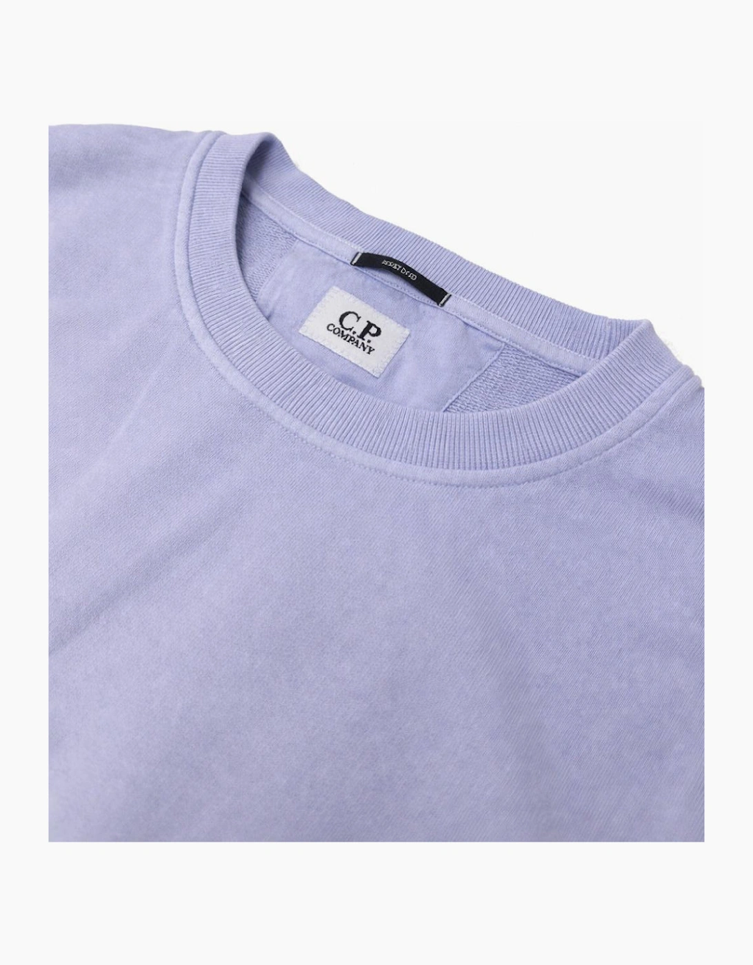 Men's C.P. Company Resist Dyed Fleece Crew Violet Sweatshirt