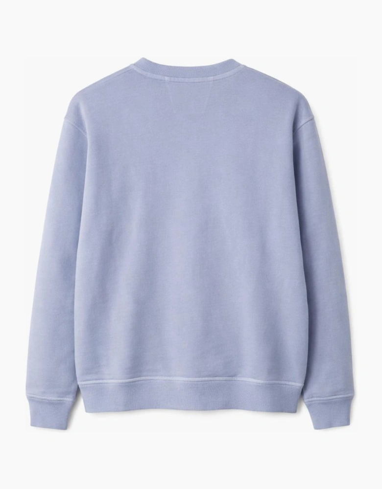 Men's C.P. Company Resist Dyed Fleece Crew Violet Sweatshirt