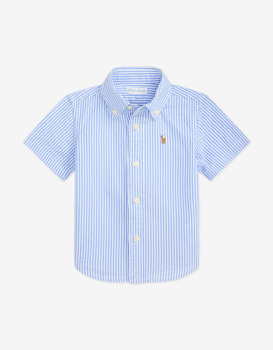 Baby Boys Seersucker Shirt in Blue, 5 of 4