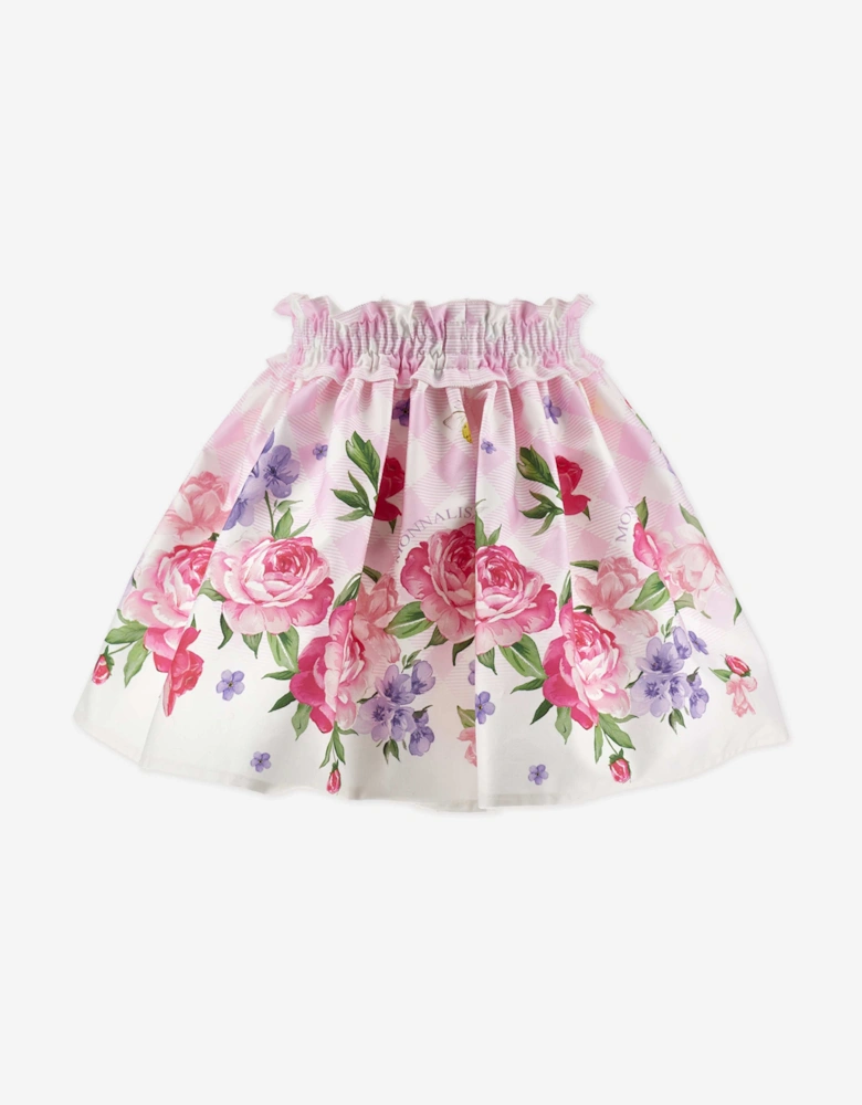 Girls Garden Party Skirt in Pink