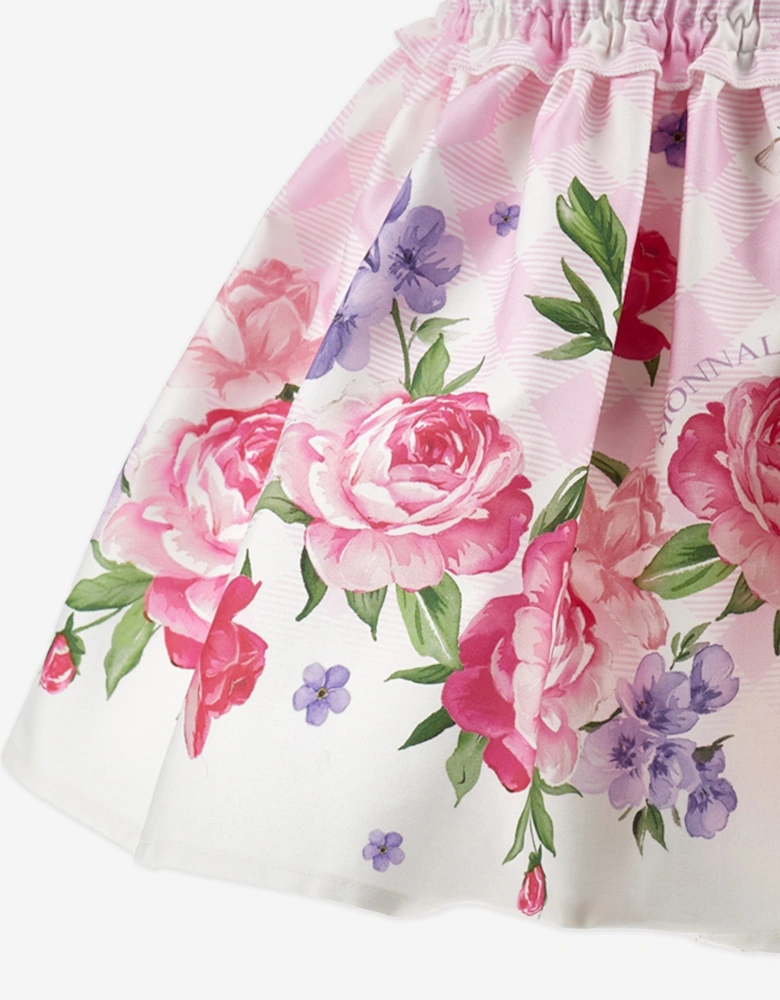 Girls Garden Party Skirt in Pink