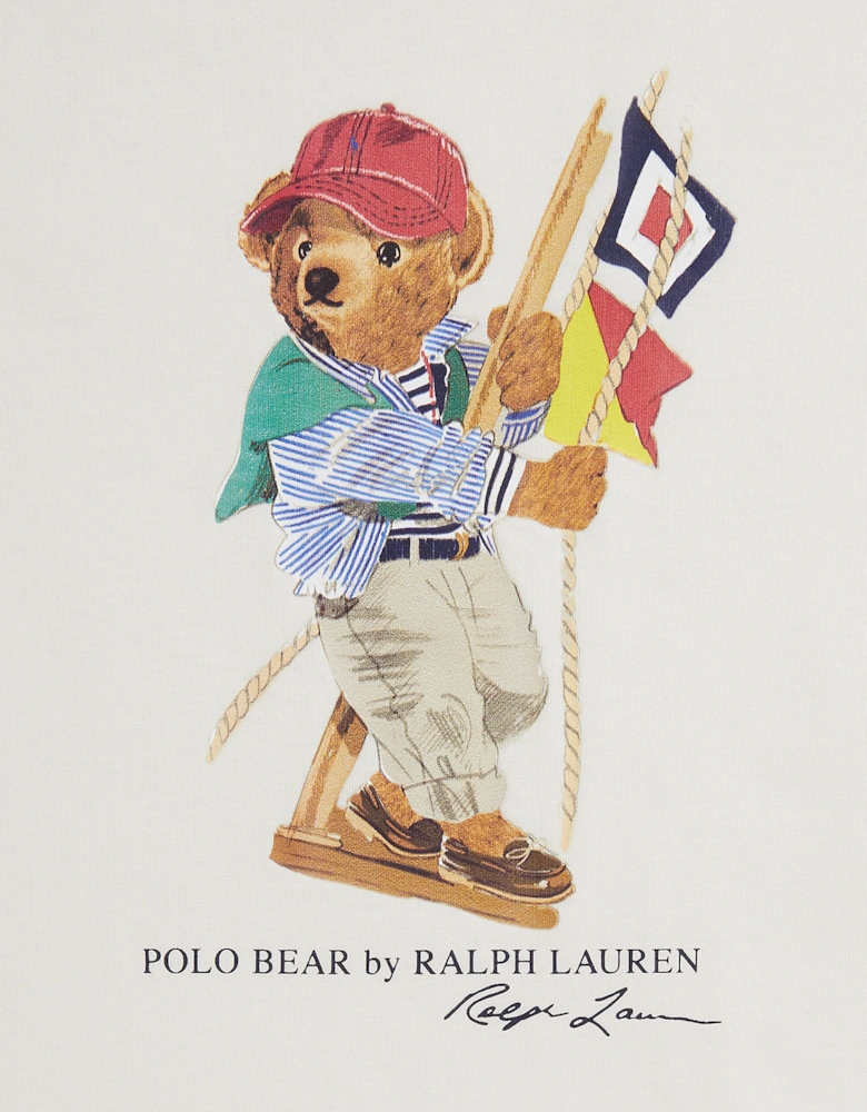 Boys Polo Bear Jersey T-Shirt in White