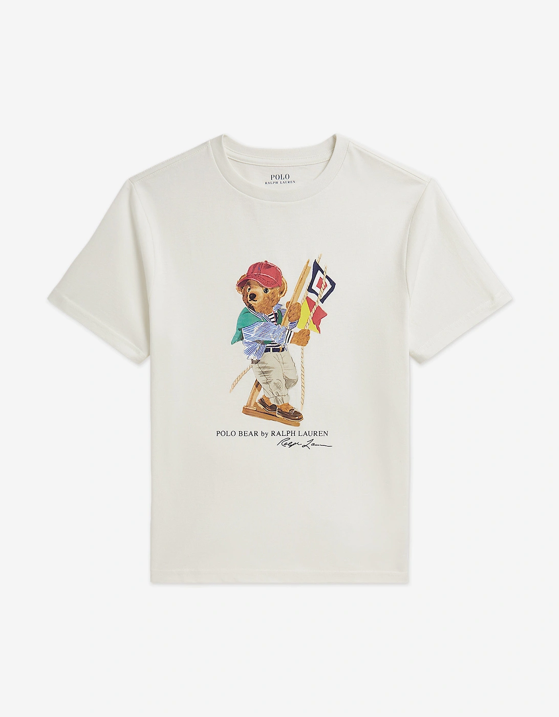 Boys Polo Bear Jersey T-Shirt in White, 5 of 4