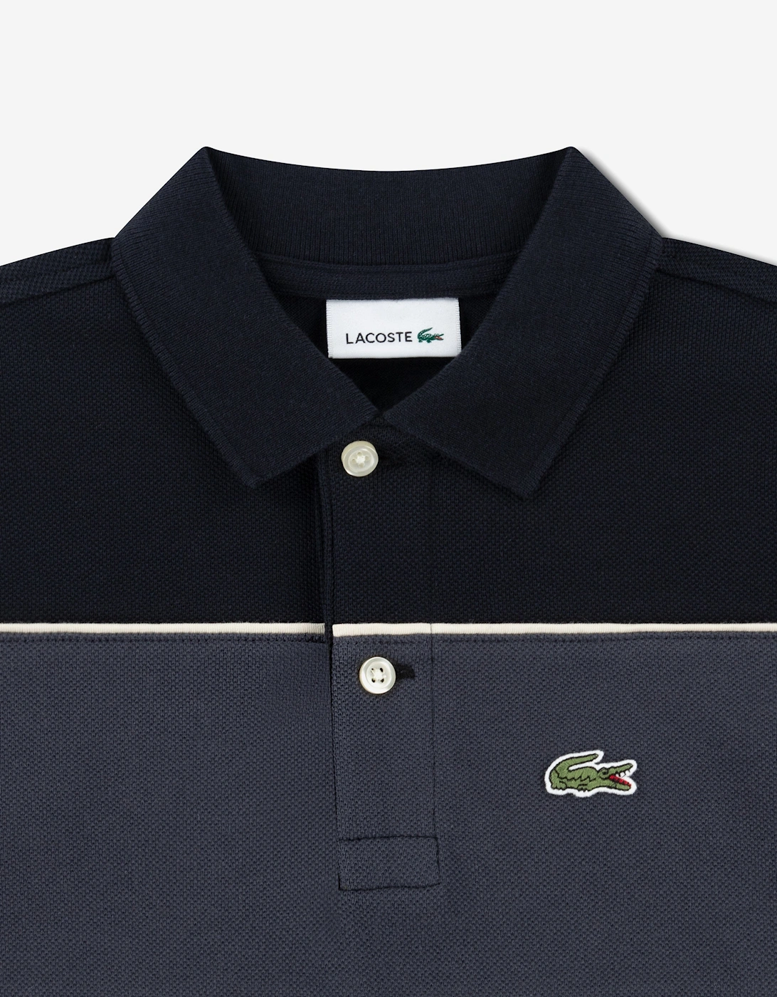 Boys Colourblock Polo Shirt in Black