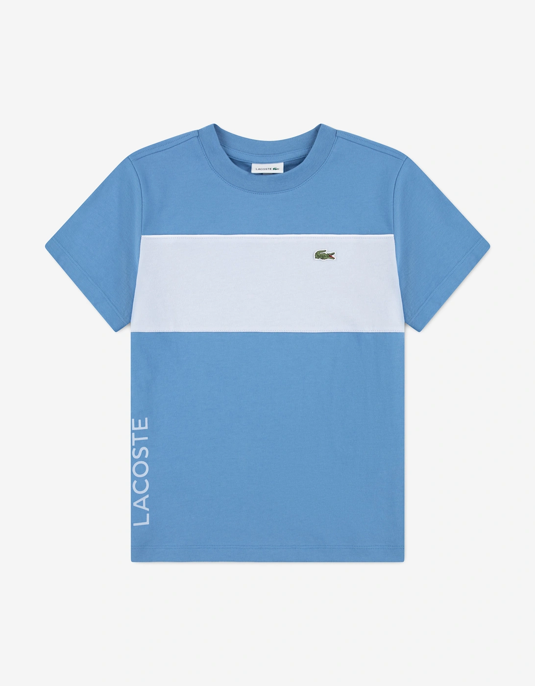 Lacoste Boys Blue 'S Colourblock T-Shirt In - Size: 16 Years Kids