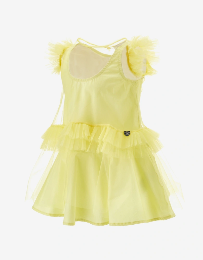 Girls Tulle Dress in Yellow