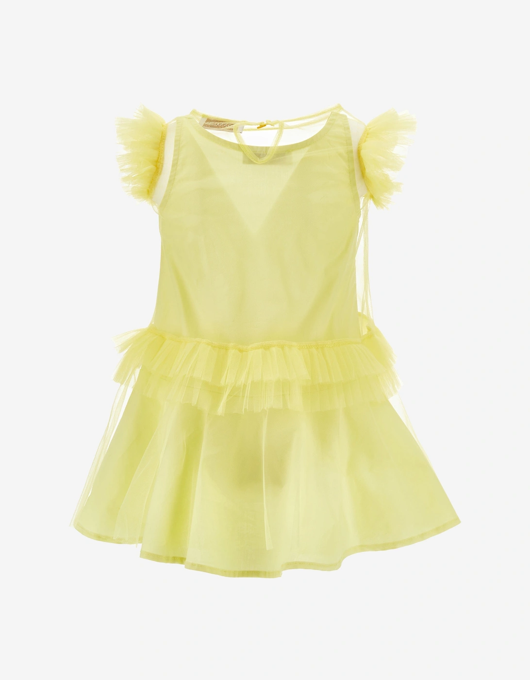Girls Tulle Dress in Yellow