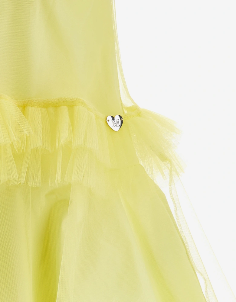 Girls Tulle Dress in Yellow
