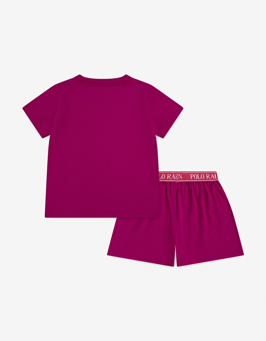Girls Short Pyjama Set in Pink