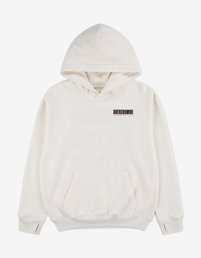 Boys Pullover Hoodie in Ivory