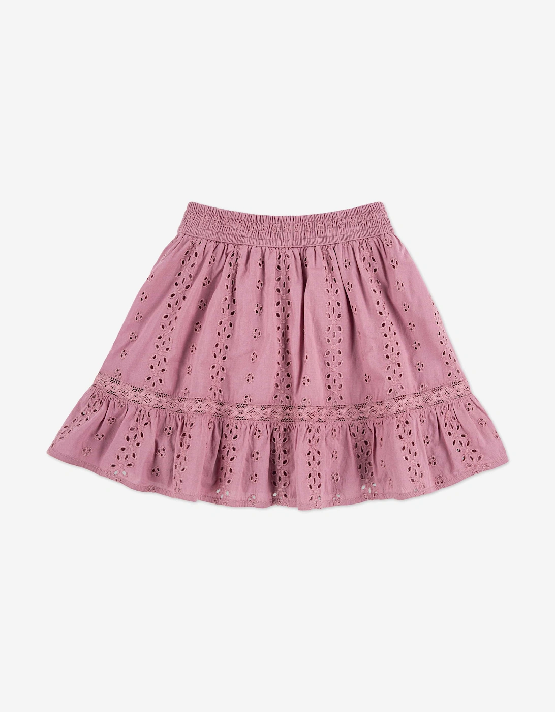 Girls Eyelet Mini Skort in Pink, 6 of 5