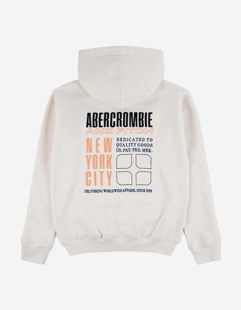 Boys Pullover Hoodie in Ivory