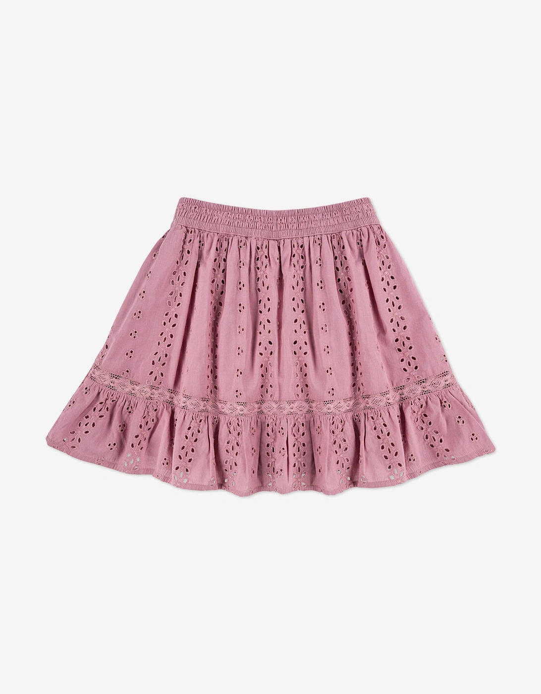Girls Eyelet Mini Skort in Pink