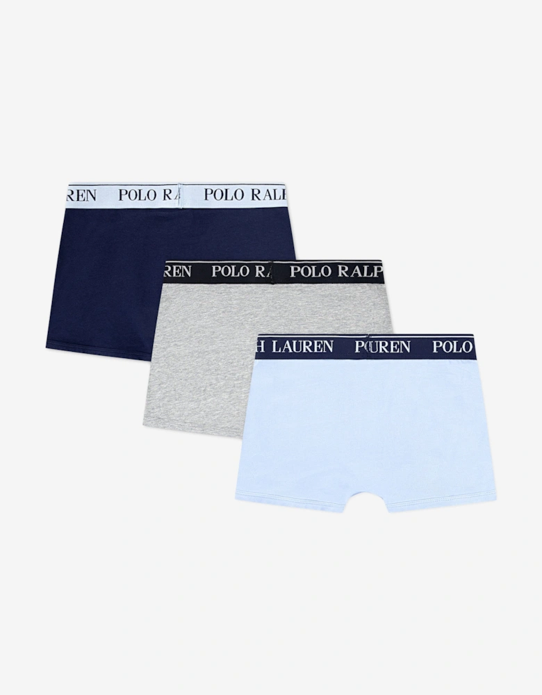 Boys 3 Pack Boxer Shorts Set in Blue