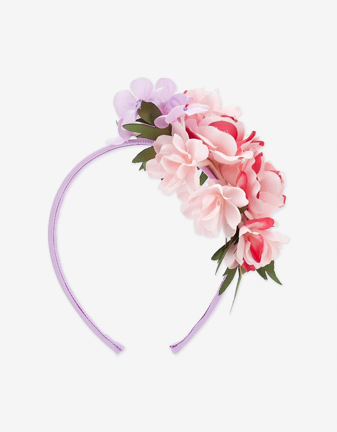 Girls Flower Headband in Purple, 4 of 3