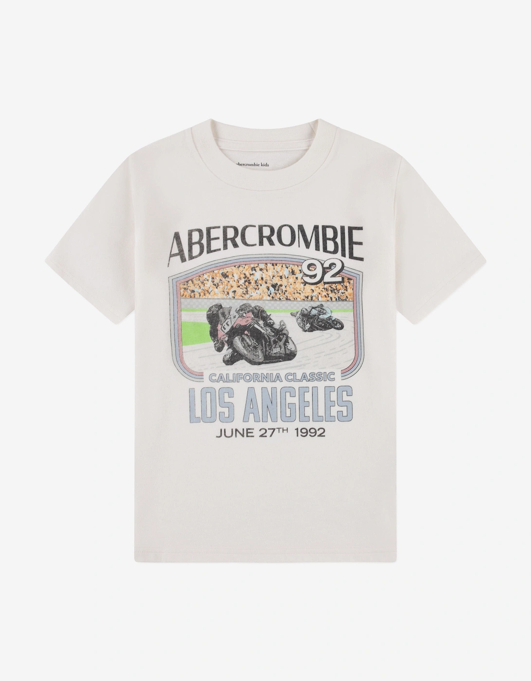 Abercrombie & Fitch Boys Cream 'S California Classic T-Shirt In Ivory - Size: 13 Years/14 Years Kids
