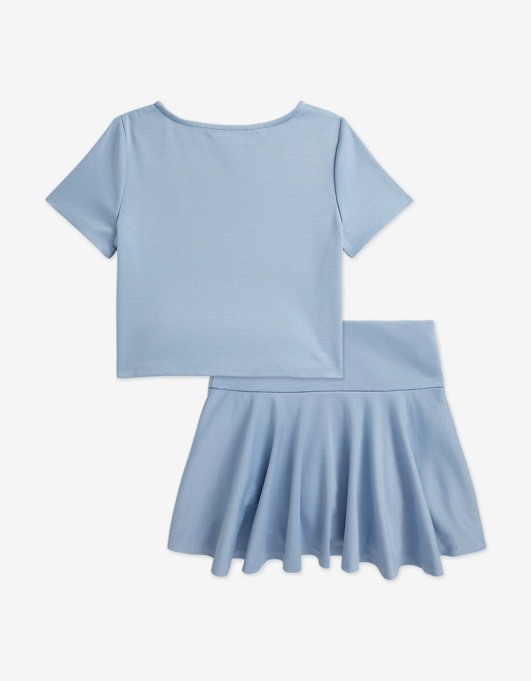 Girls Ponte Roma Skirt Set in Blue