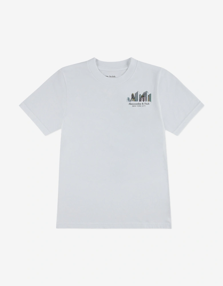 Boys NYC Sketch T-Shirt in White