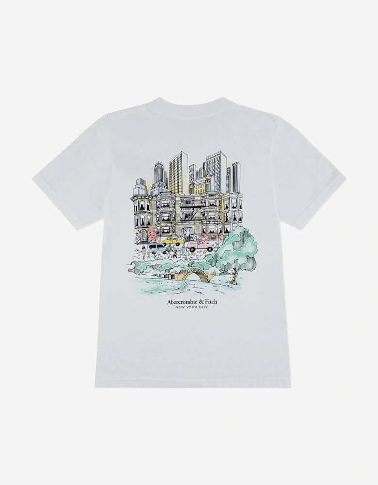 Boys NYC Sketch T-Shirt in White