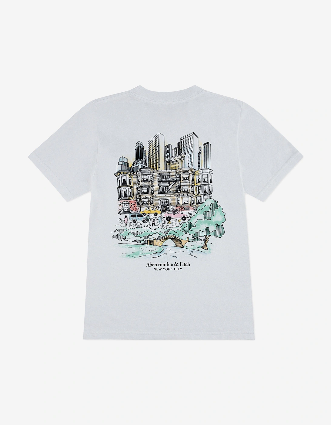 Boys NYC Sketch T-Shirt in White