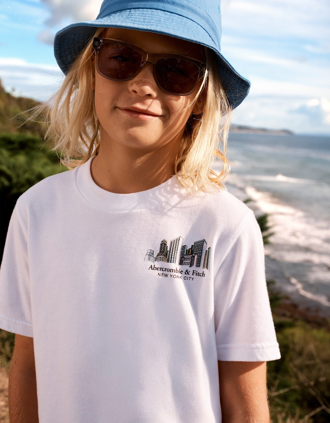 Boys NYC Sketch T-Shirt in White
