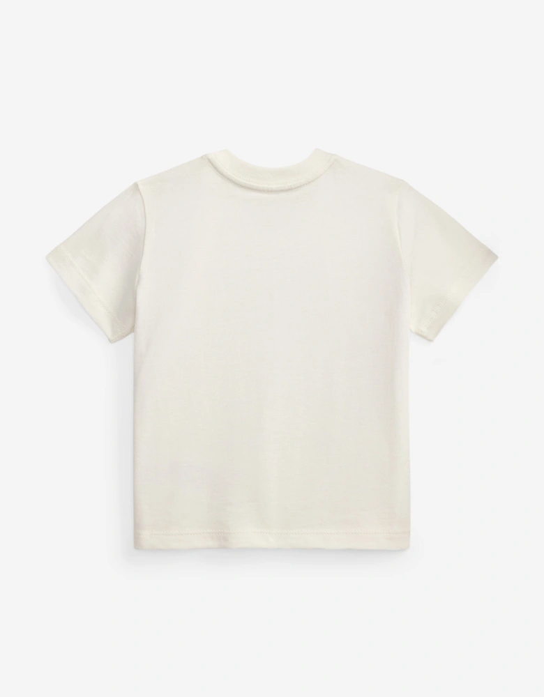 Baby Boys Polo Bear Jersey T-Shirt in White