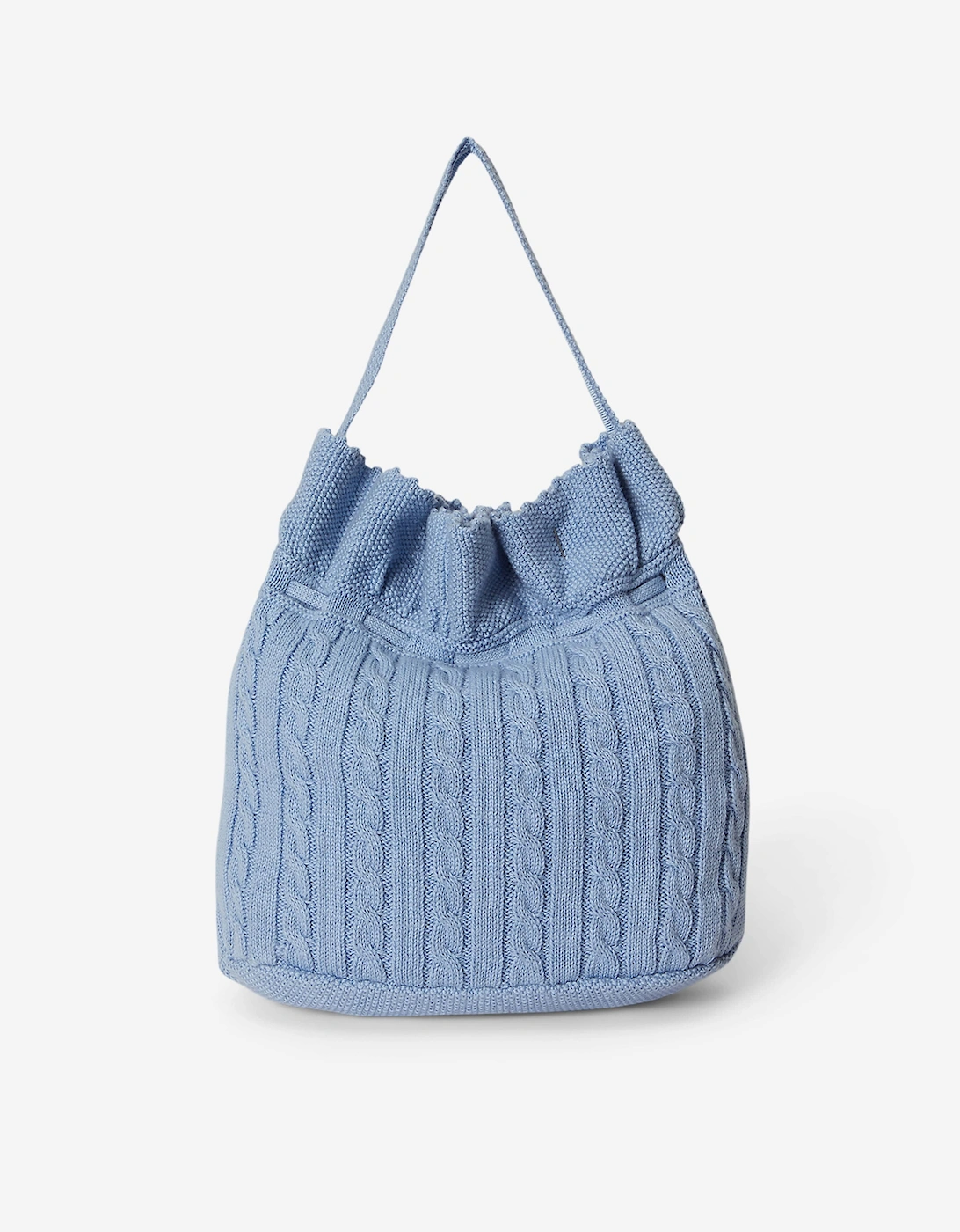 Girls Drawstring Bucket Bag in Blue (27cm)