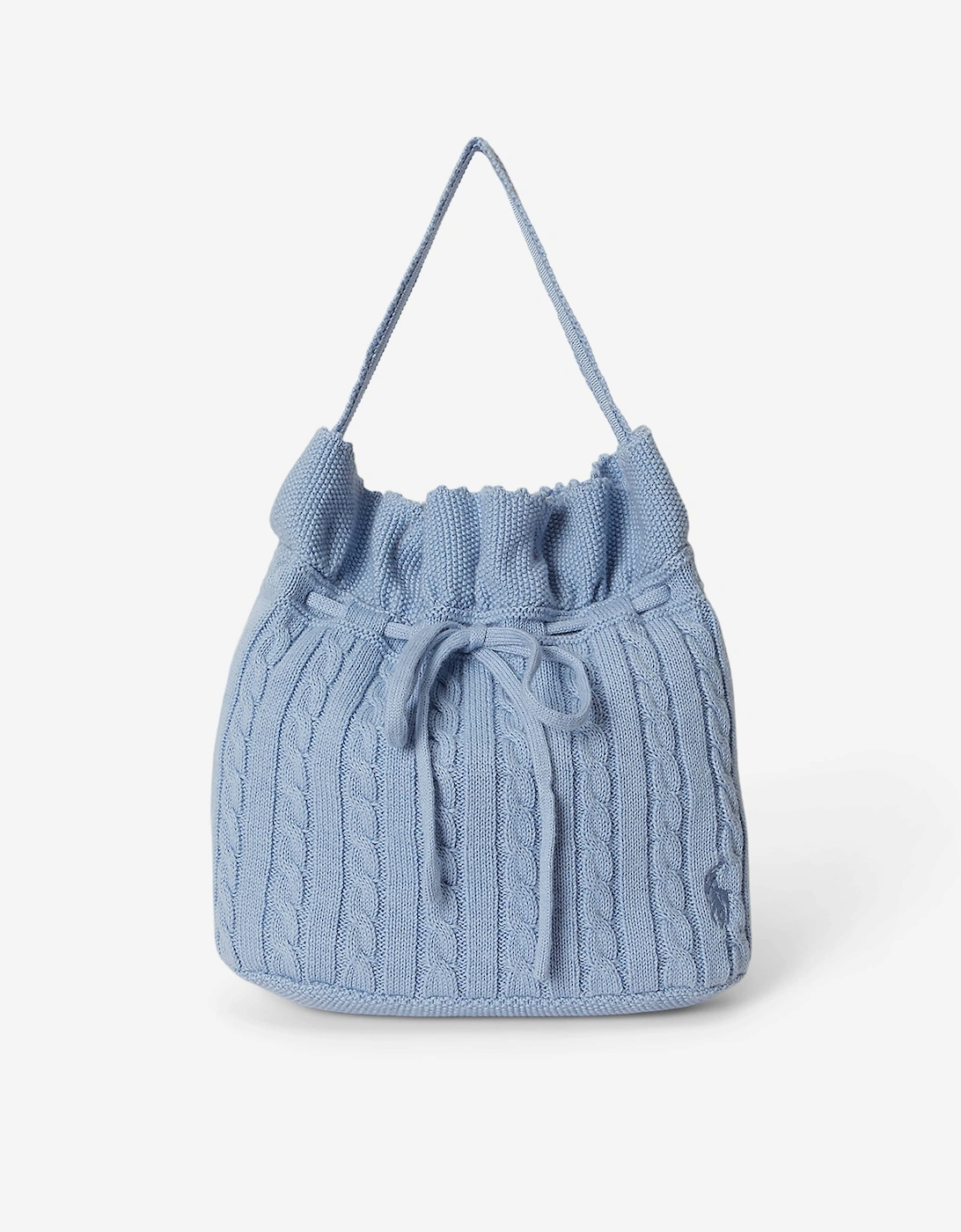 Girls Drawstring Bucket Bag in Blue (27cm), 6 of 5