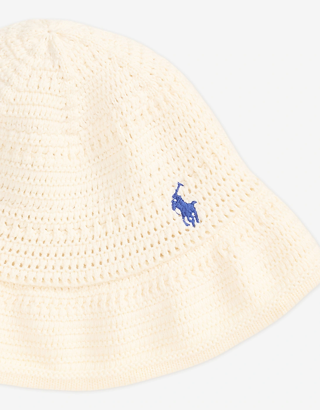Girls Cotton Bucket Hat in Ivory