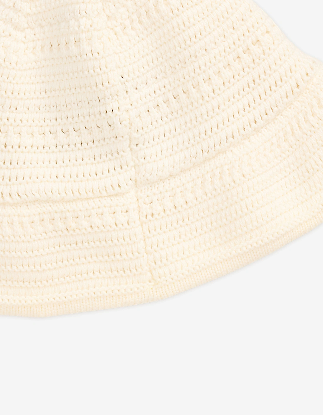 Girls Cotton Bucket Hat in Ivory