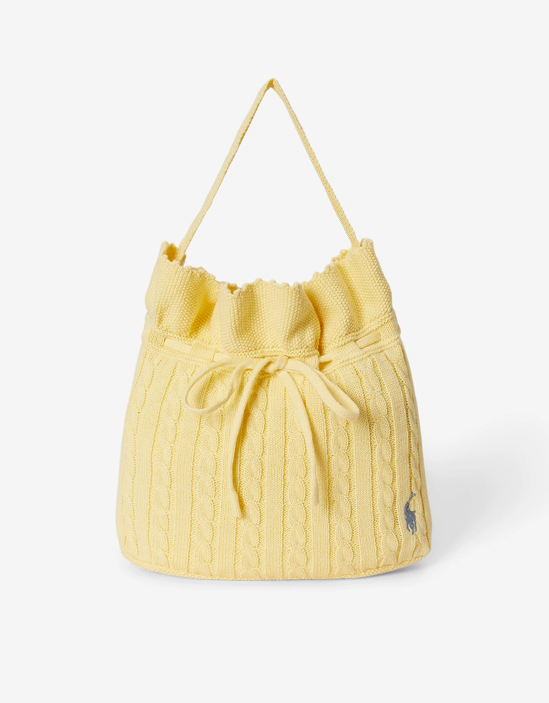 Girls Drawstring Bucket Bag in Yellow (27cm), 6 of 5
