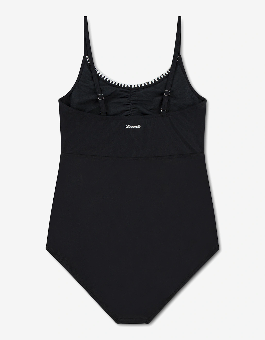 Girls Cinched Cutout Swimsuit in Black