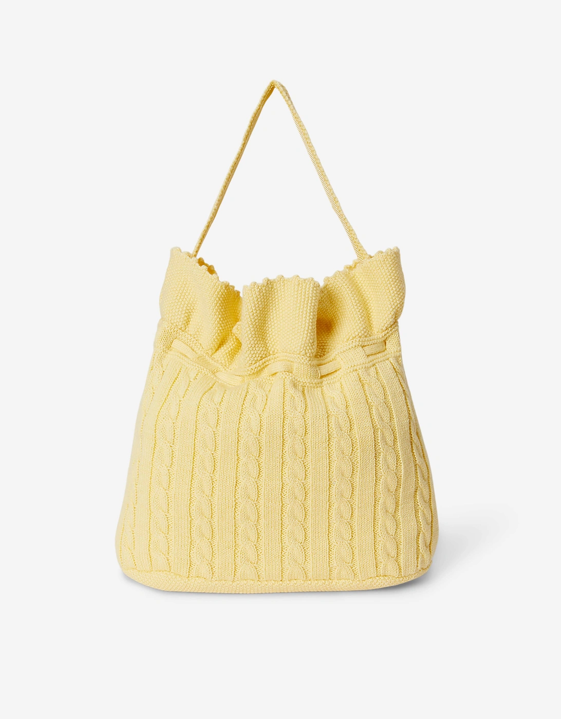 Girls Drawstring Bucket Bag in Yellow (27cm)