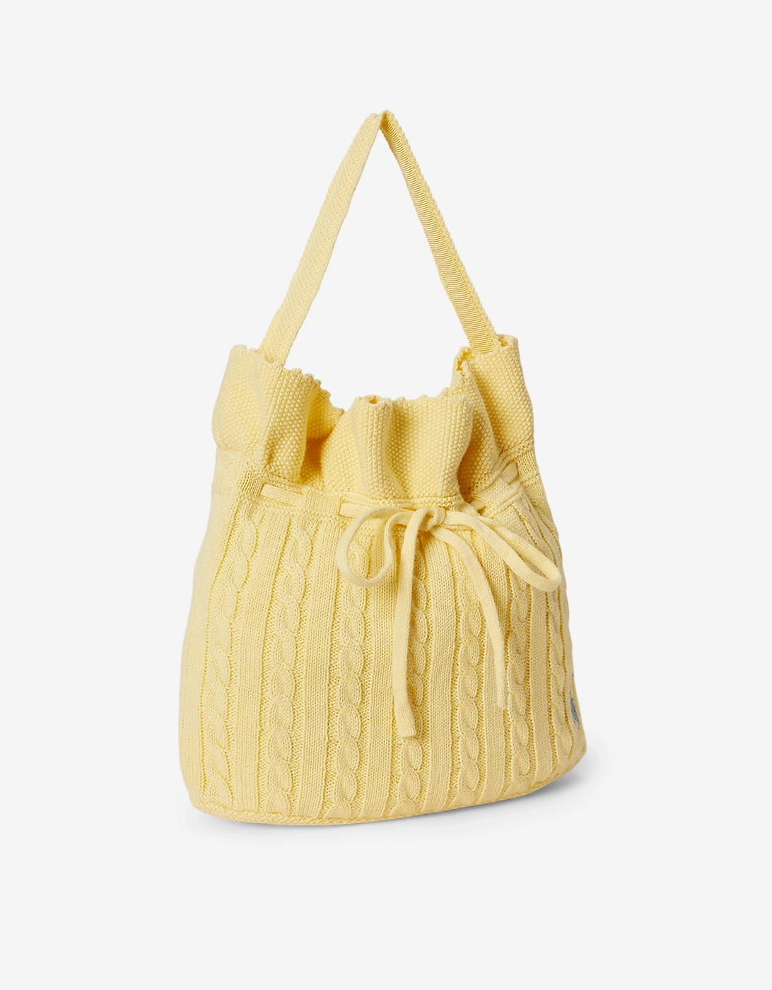 Girls Drawstring Bucket Bag in Yellow (27cm)