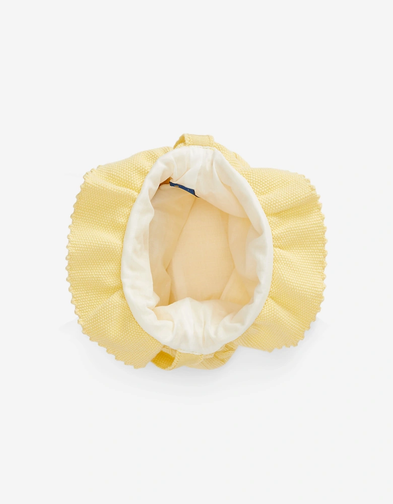 Girls Drawstring Bucket Bag in Yellow (27cm)