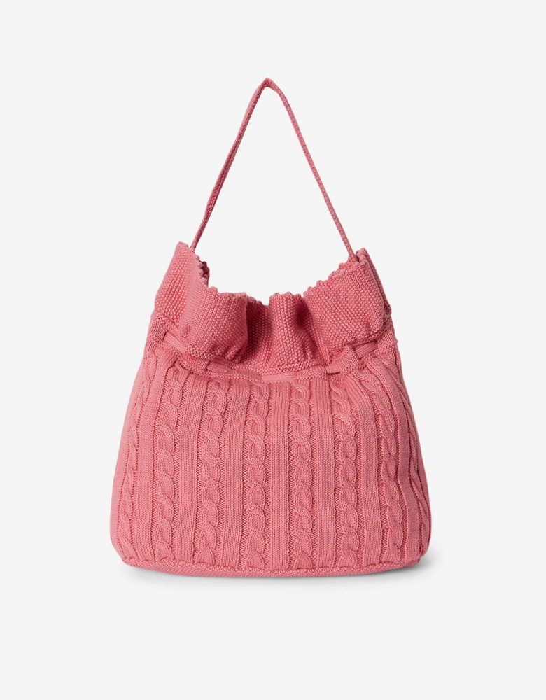 Girls Drawstring Bucket Bag in Pink (27cm)