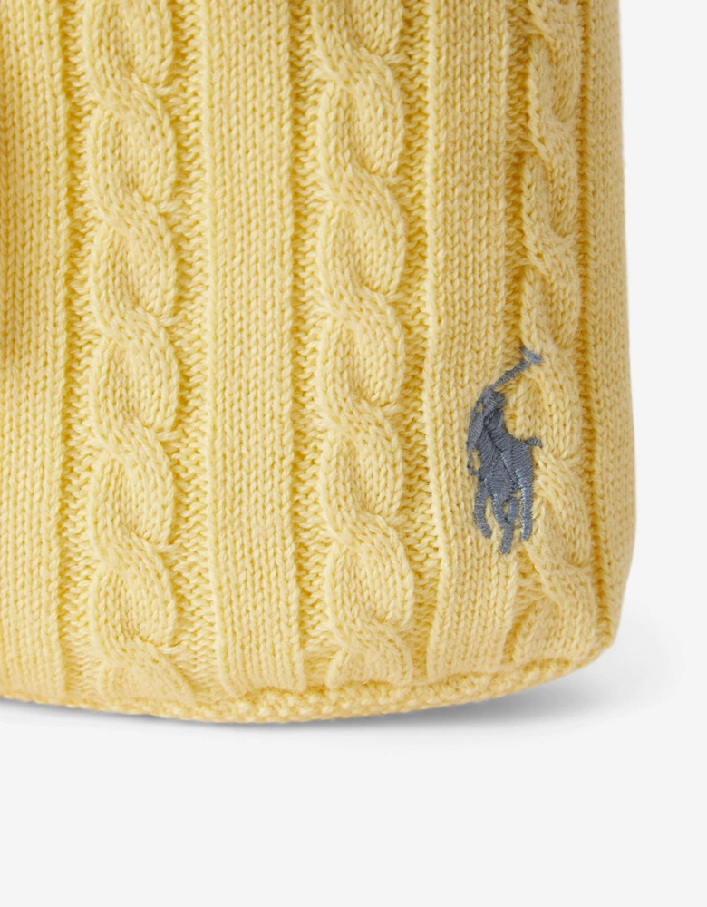 Girls Drawstring Bucket Bag in Yellow (27cm)