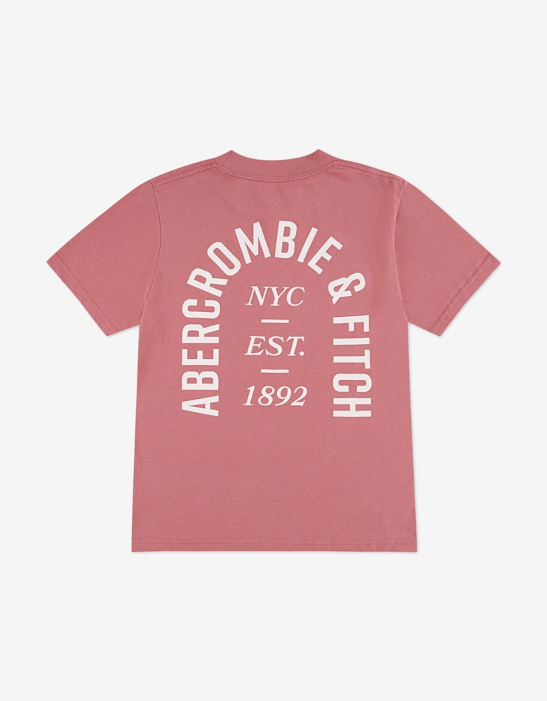 Boys NYC EST 1892 Logo T-Shirt in Pink