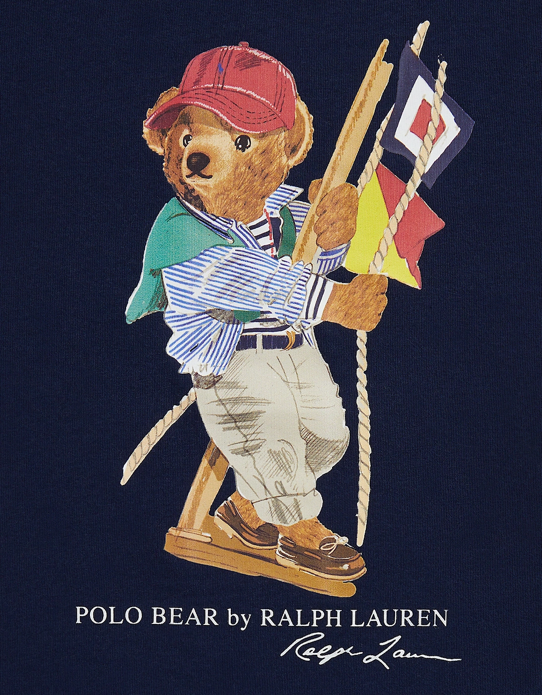 Boys Polo Bear Jersey T-Shirt in Navy