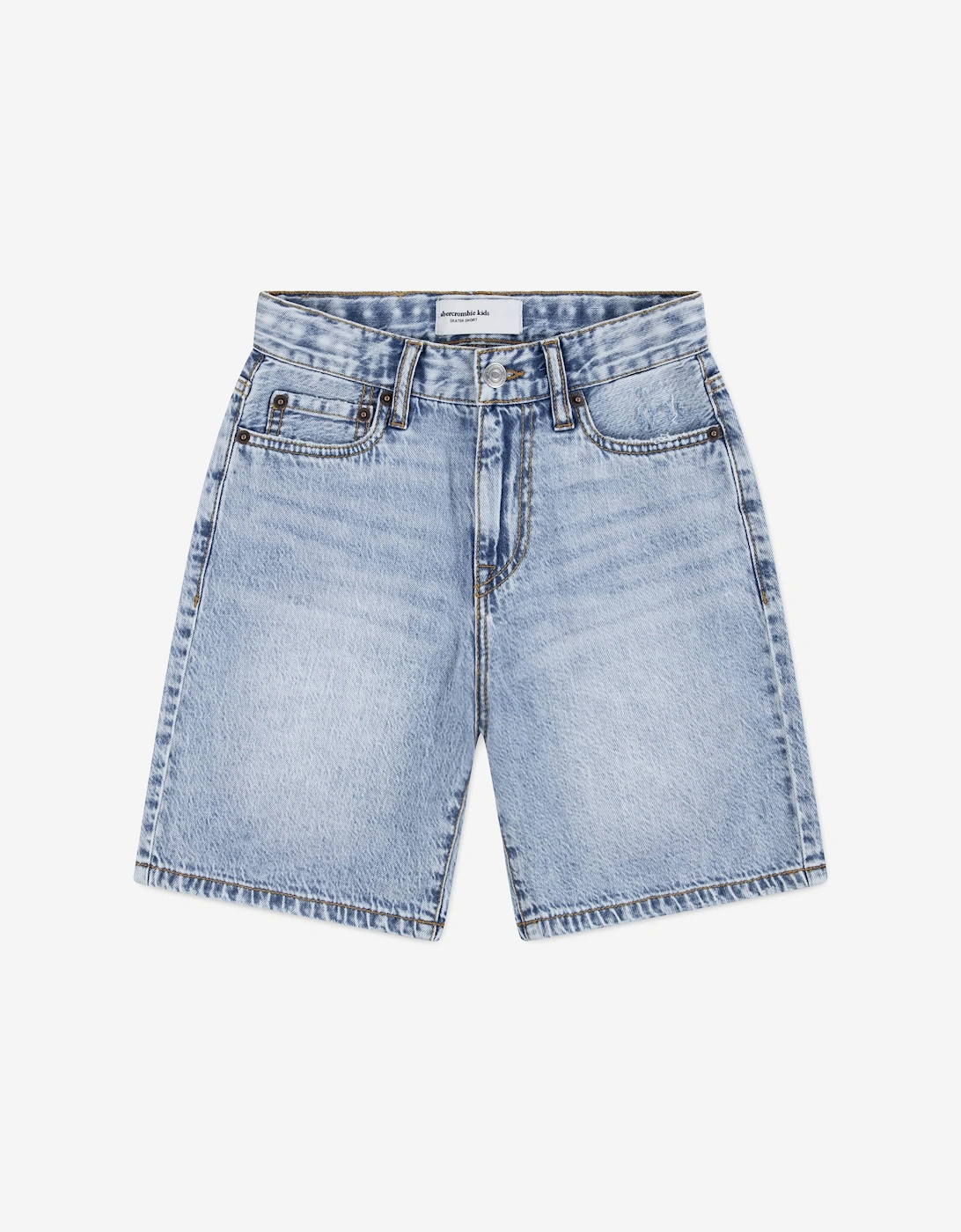 Boys Long Denim Shorts in Blue, 6 of 5