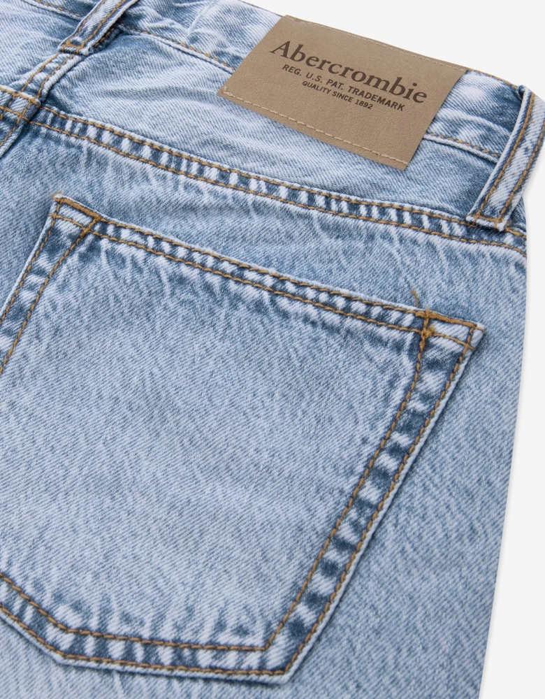 Boys Long Denim Shorts in Blue