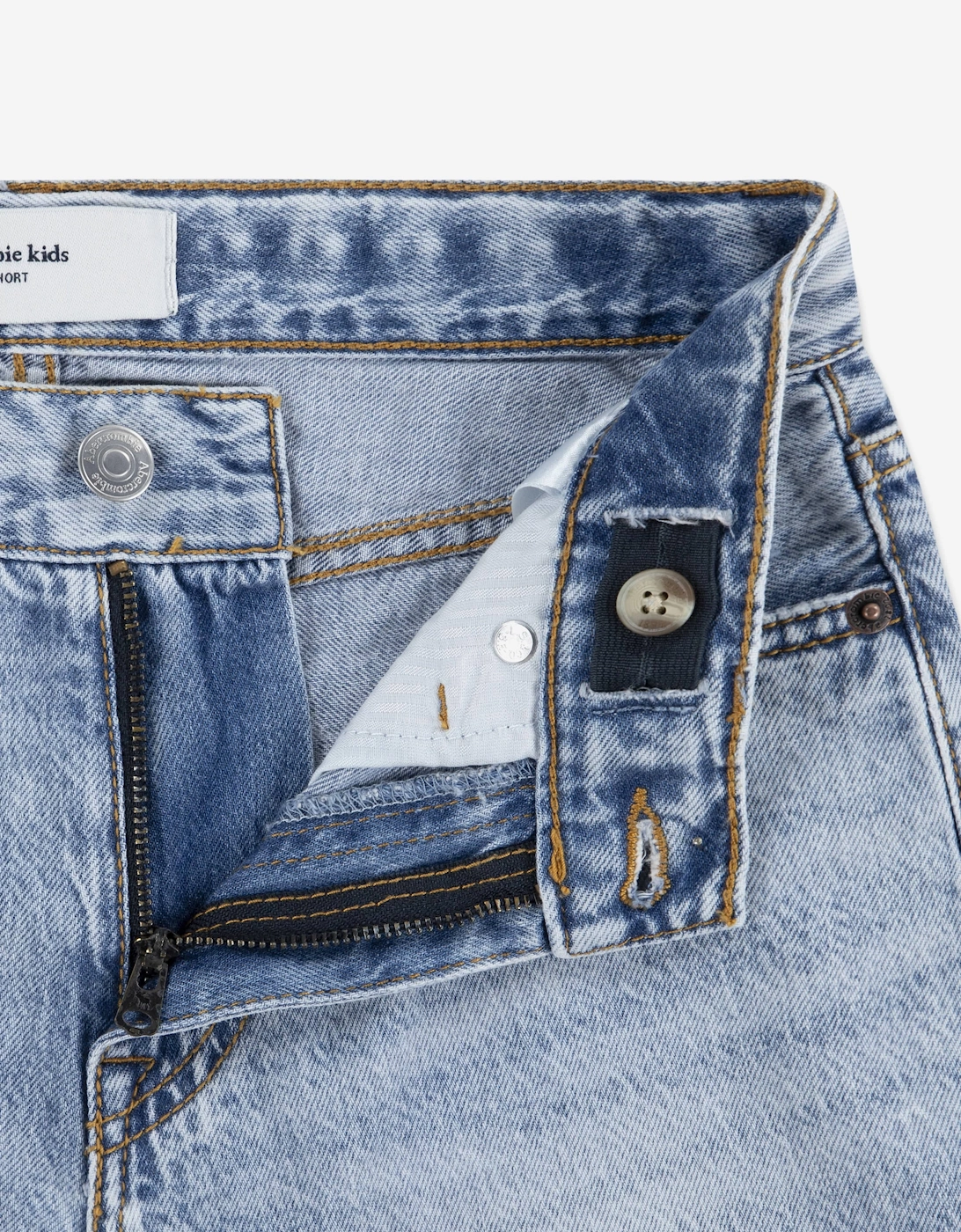 Boys Long Denim Shorts in Blue